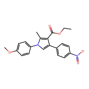 Ethyl 1-(4-methoxyphenyl)-2-methyl-4-(4-nitrophenyl)pyrrole-3-carboxylate structure