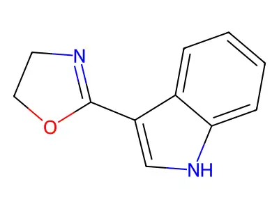 2-(1H-indol-3-yl)-4,5-dihydro-1,3-oxazole structure