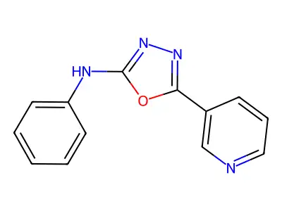 1,3,4-Oxadiazol-2-amine, N-phenyl-5-(3-pyridinyl)- structure