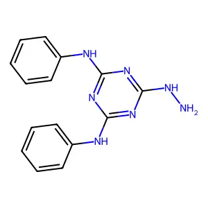 6-Hydrazino-N(2),N(4)-diphenyl-1,3,5-triazine-2,4-diamine structure