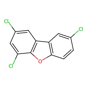 2,4,8-Trichlorodibenzofuran structure