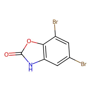 2-Benzoxazolinone, 5,7-dibromo- structure
