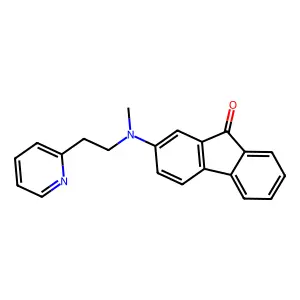 2-[Methyl(2-pyridin-2-ylethyl)amino]fluoren-9-one structure