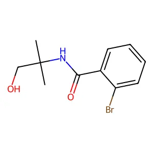 2-bromo-N-(1-hydroxy-2-methylpropan-2-yl)benzamide structure