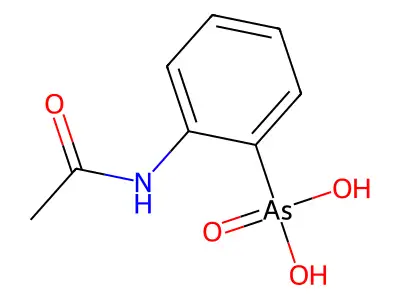 (2-acetamidophenyl)arsonic Acid structure