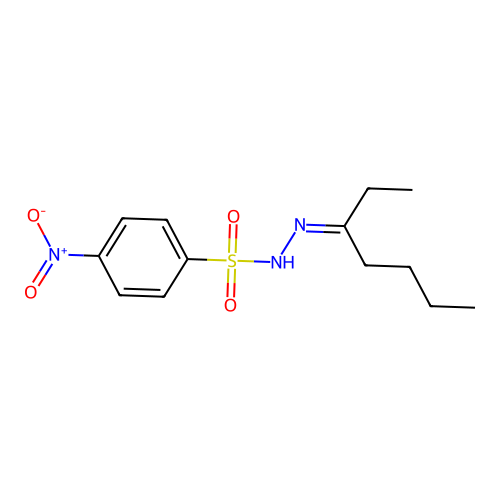 N-[(Z)-heptan-3-ylideneamino]-4-nitrobenzenesulfonamide structure
