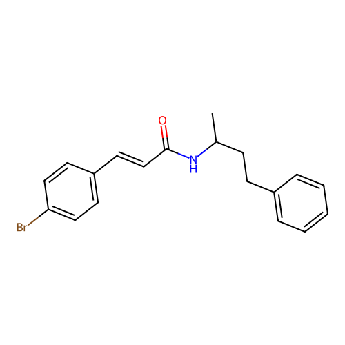 (E)-3-(4-bromophenyl)-N-(4-phenylbutan-2-yl)prop-2-enamide structure