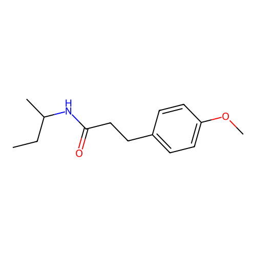 N-butan-2-yl-3-(4-methoxyphenyl)propanamide structure