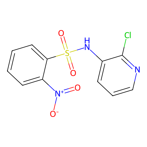 N-(2-chloro-3-pyridinyl)-2-nitrobenzenesulfonamide structure