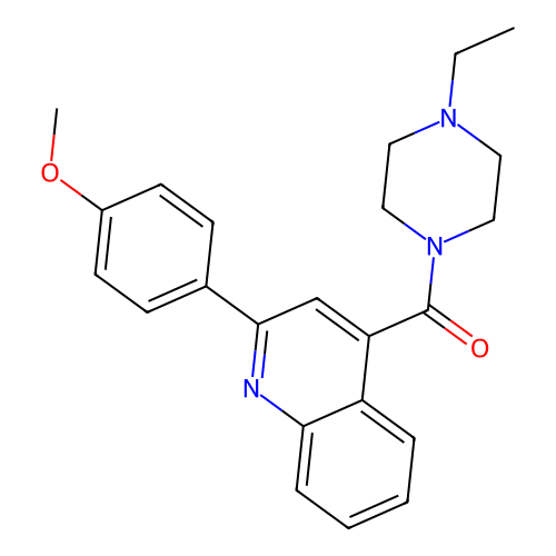 (4-Ethylpiperazin-1-yl)(2-(4-methoxyphenyl)quinolin-4-yl)methanone structure