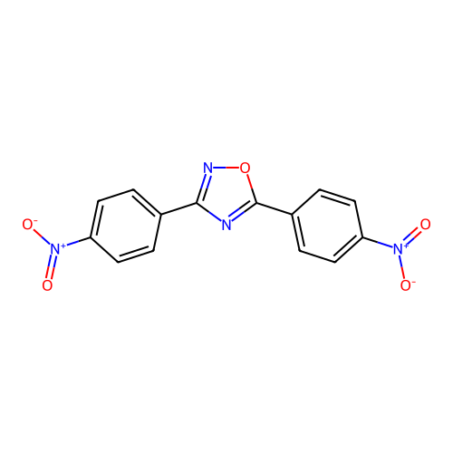 3,5-Bis(4-nitrophenyl)-1,2,4-oxadiazole structure