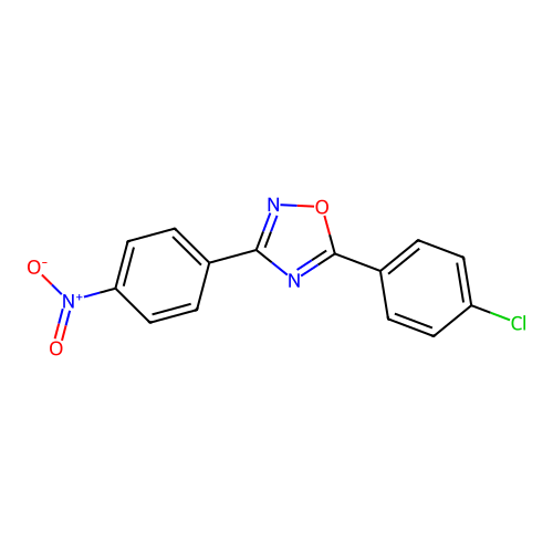 5-(4-Chlorophenyl)-3-(4-nitrophenyl)-1,2,4-oxadiazole structure