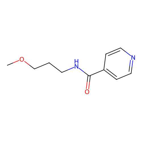 N-(3-methoxypropyl)isonicotinamide structure
