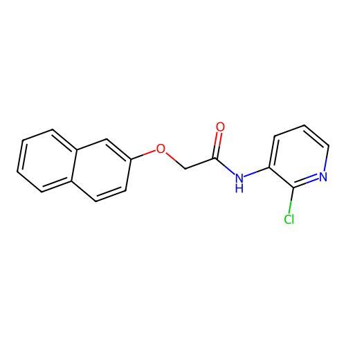 N-(2-chloropyridin-3-yl)-2-(naphthalen-2-yloxy)acetamide structure