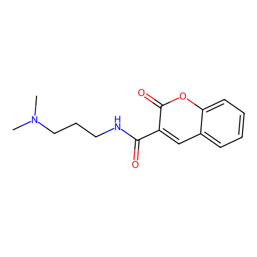 N-[3-(dimethylamino)propyl]-2-oxo-2H-chromene-3-carboxamide structure