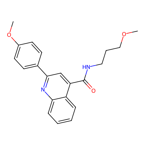 2-(4-methoxyphenyl)-N-(3-methoxypropyl)quinoline-4-carboxamide structure