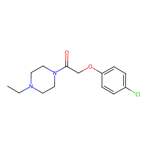 2-(4-Chlorophenoxy)-1-(4-ethylpiperazin-1-yl)ethanone structure