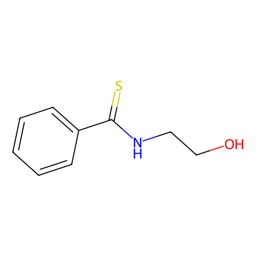 N-(2-hydroxyethyl)benzenecarbothioamide structure
