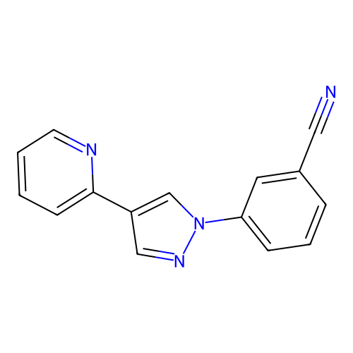 3-(4-Pyridin-2-yl-pyrazol-1-yl)-benzonitrile structure