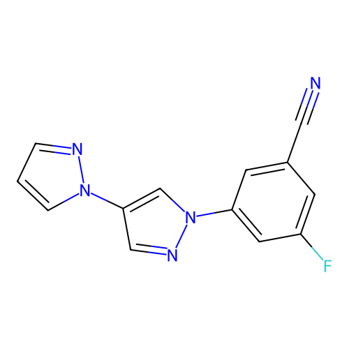 3-(1'H-1,4'-bipyrazol-1'-yl)-5-fluorobenzonitrile structure