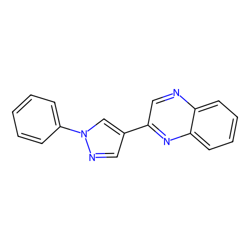 2-(1-Phenylpyrazol-4-yl)quinoxaline structure