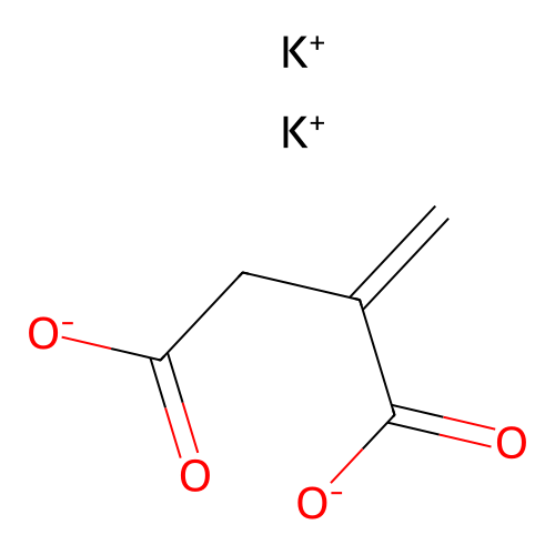 2-methylenesuccinic acid, potassium salt structure