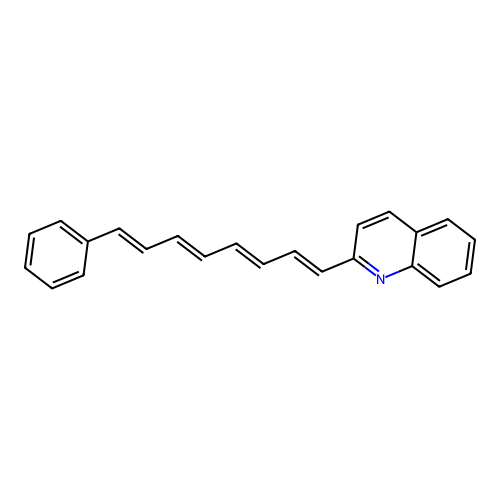 2-(8-Phenylocta-1,3,5,7-tetraenyl)quinoline structure