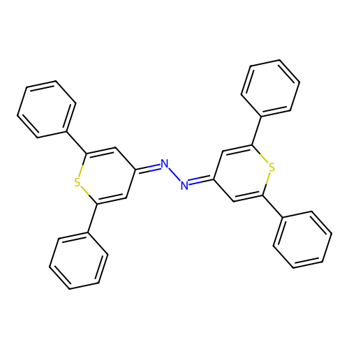 2,6-Diphenyl-4H-thiopyran-4-one azine structure