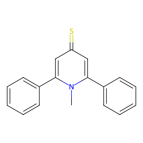 1-methyl-2,6-diphenylpyridine-4(1H)-thione structure