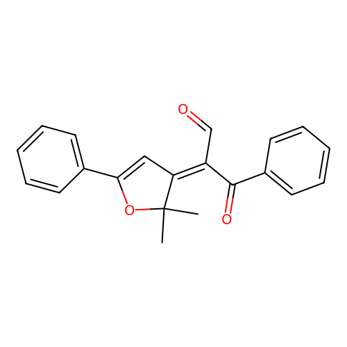 2-(2,2-Dimethyl-5-phenyl-3-furylidene)-3-oxo-3-phenyl-propanal structure
