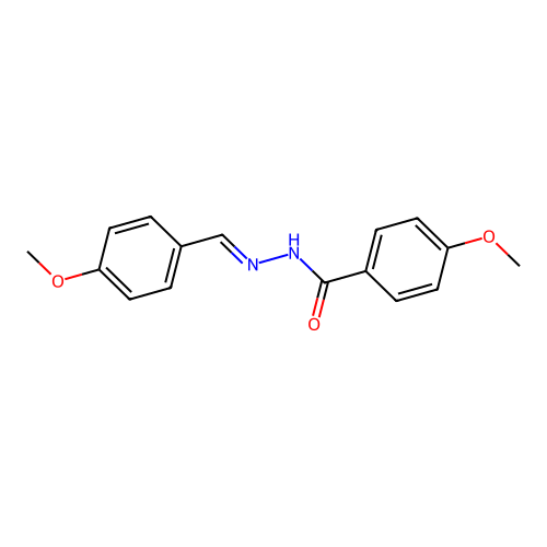 (E)-4-methoxy-N'-(4-methoxybenzylidene)benzohydrazide structure