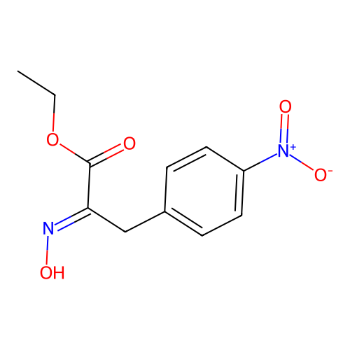 ethyl (2E)-2-hydroxyimino-3-(4-nitrophenyl)propanoate structure