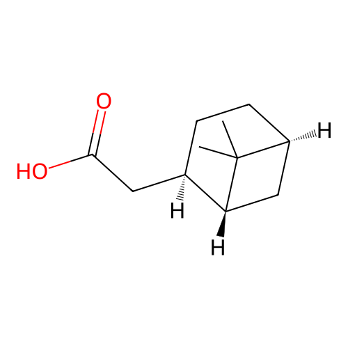 [1R-(1alpha,2beta,5alpha)]-6,6-dimethylbicyclo[3.1.1]heptan-2-acetic acid structure