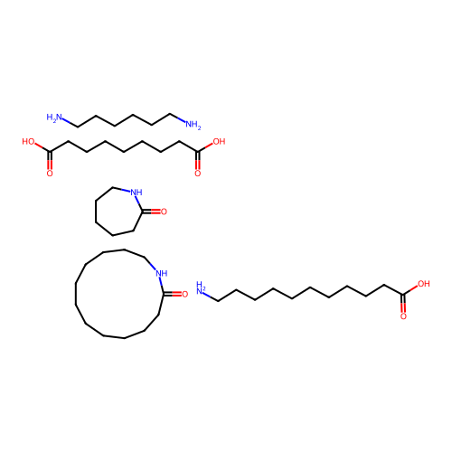 Nonanedioic acid, compd. with 1,6-hexanediamine (1:1), polymer with 11-aminoundecanoic acid, azacyclotridecan-2-one and hexahydro-2H-azepin-2-one structure
