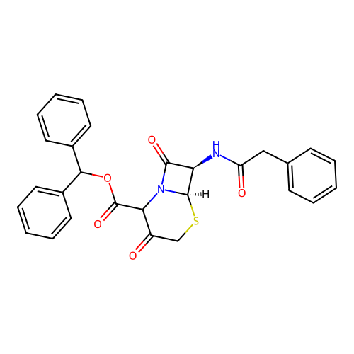 7beta-Phenylacetylaminocepham-3-one-4xi-carboxylic acid diphenylmethyl ester structure