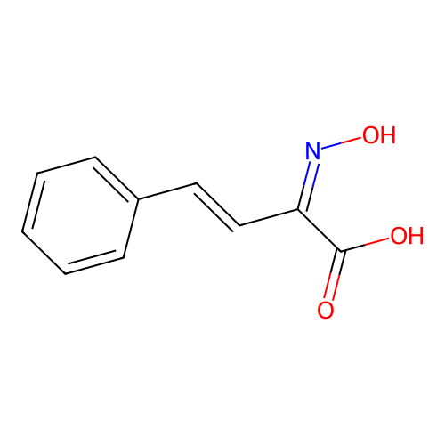 2-Hydroxyimino-4-phenylbut-3-enoic acid structure