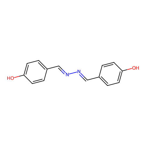 4-Hydroxybenzaldehyde [(1E)-(4-hydroxyphenyl)-methylene]hydrazone structure