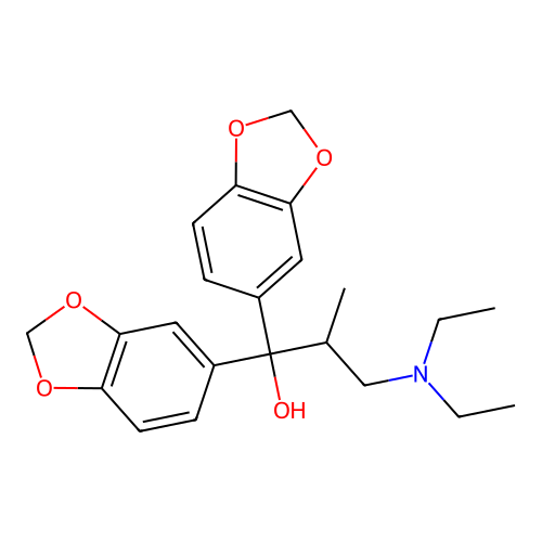 1,1-Bis(2H-1,3-benzodioxol-5-yl)-3-(diethylamino)-2-methylpropan-1-ol structure