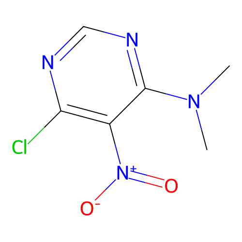 6-chloro-N,N-dimethyl-5-nitropyrimidin-4-amine structure