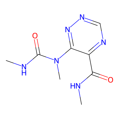 N-methyl-6-[methyl(methylcarbamoyl)amino]-1,2,4-triazine-5-carboxamide structure