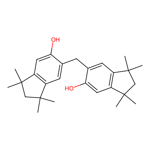 6,6'-Methylenebis(1,1,3,3-tetramethylindan-5-ol) structure