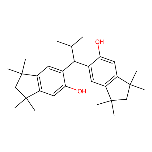 6,6'-(2-Methylpropylidene)bis[2,3-dihydro-1,1,3,3-tetramethyl-1H-inden-5-ol] structure