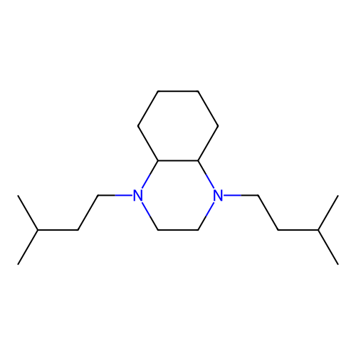 1,4-Bis(3-methylbutyl)-2,3,4a,5,6,7,8,8a-octahydroquinoxaline structure