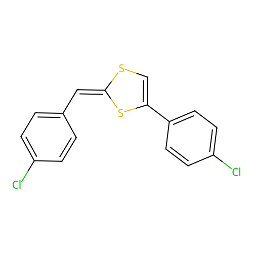 1,3-Dithiole, 4-(4-chlorophenyl)-2-((4-chlorophenyl)methylene)- structure