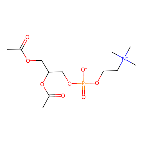 2,3-Diacetyloxypropyl 2-(trimethylazaniumyl)ethyl phosphate structure