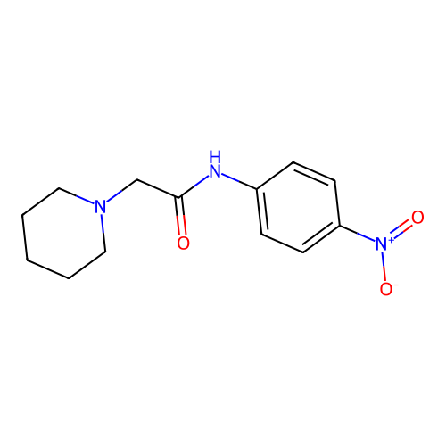 1-Piperidineacetanilide, 4'-nitro- structure