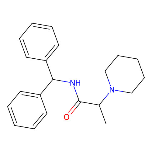 1-Piperidineacetamide, N-(diphenylmethyl)-alpha-methyl- structure
