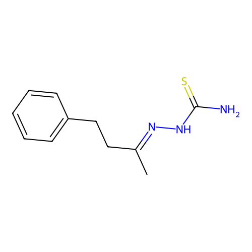 (4-Phenylbutan-2-ylideneamino)thiourea structure