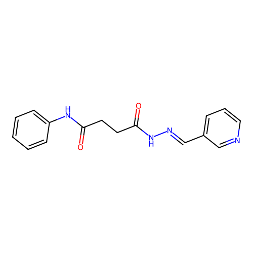 4-oxo-N-phenyl-4-[2-(3-pyridinylmethylene)hydrazino]butanamide structure