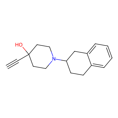 4-Piperidinol, 4-ethynyl-1-(1,2,3,4-tetrahydro-2-naphthyl)- structure
